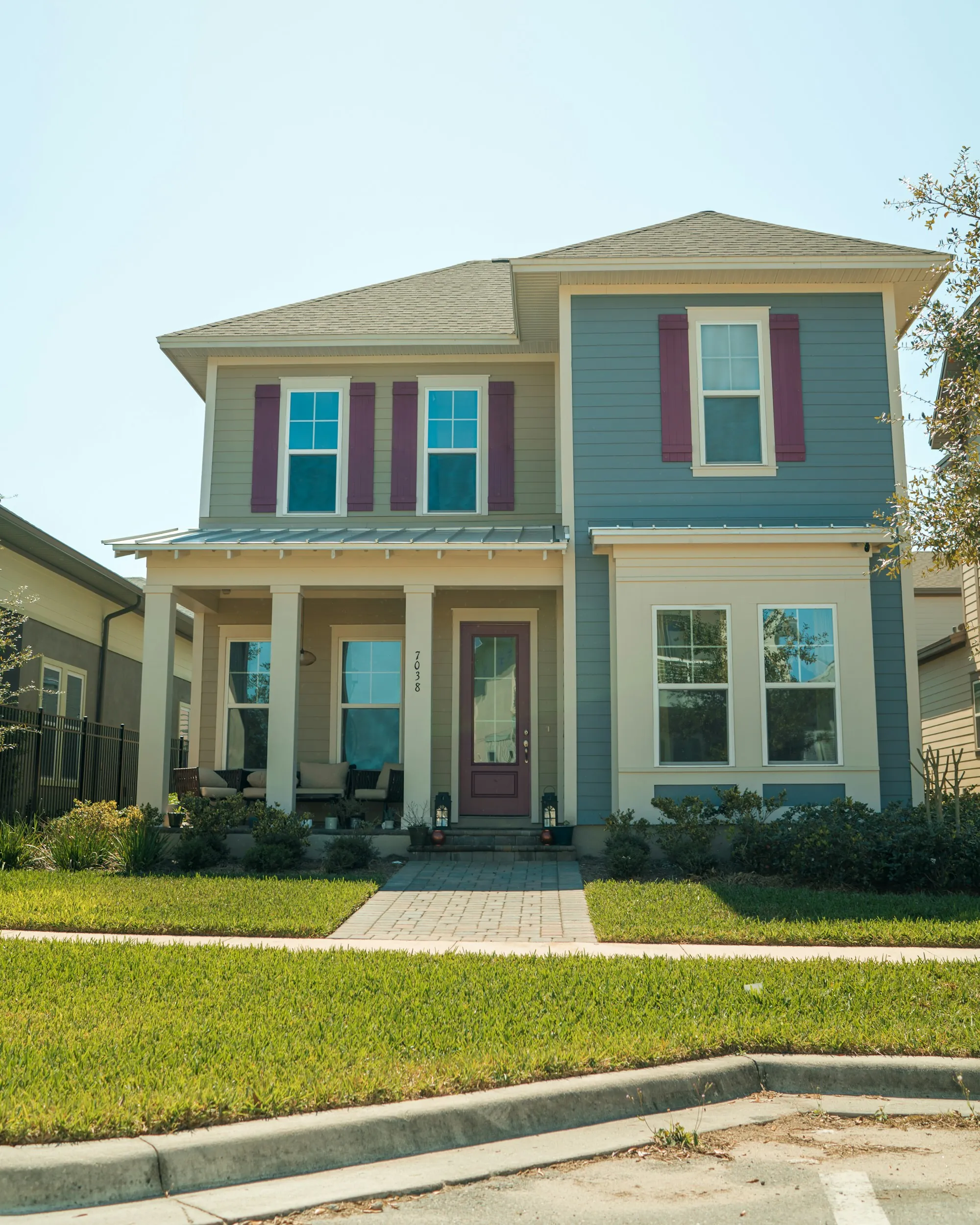 Renovated home exterior