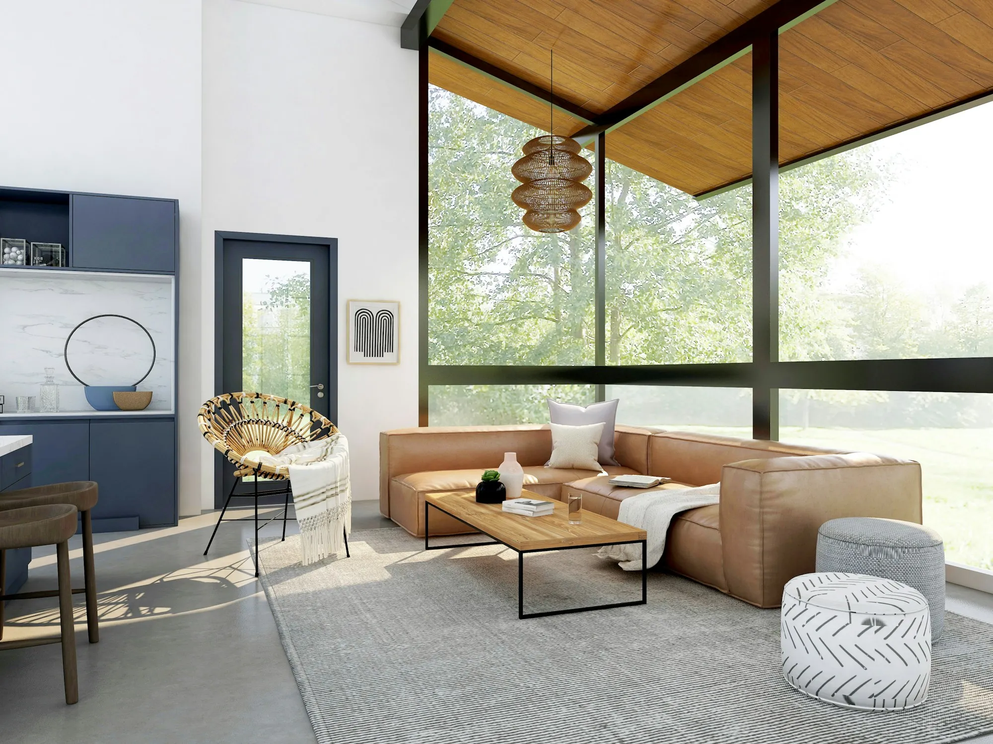 Bright renovated living space