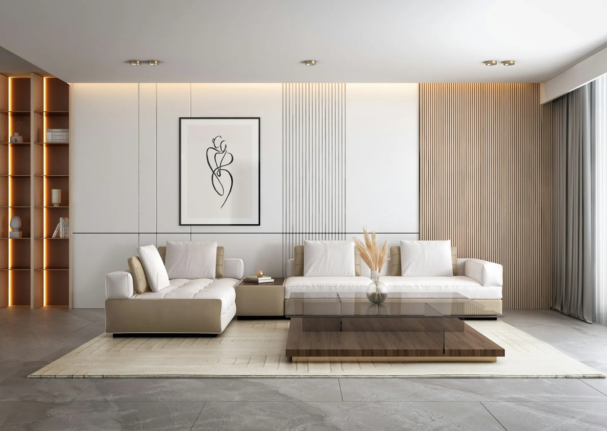 Updated living room interior