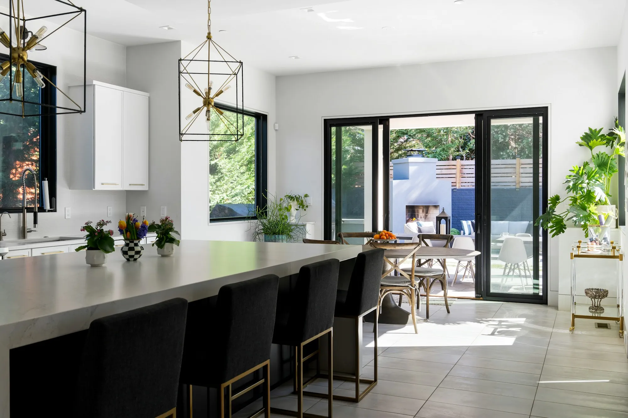 Updated kitchen with fresh cabinetry