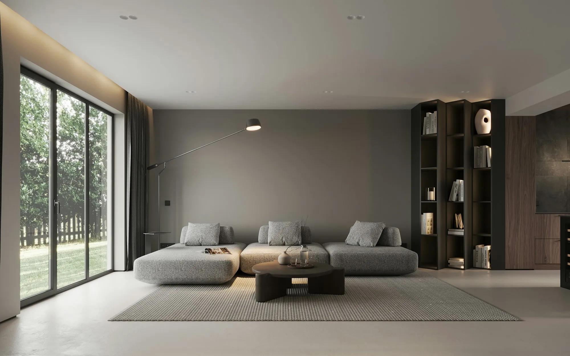 Living room after a home renovation